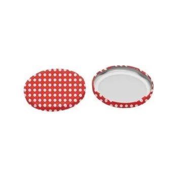 Víčko na zavařovací sklenici Víčko TWIST 66 červenobílý puntík 10ks