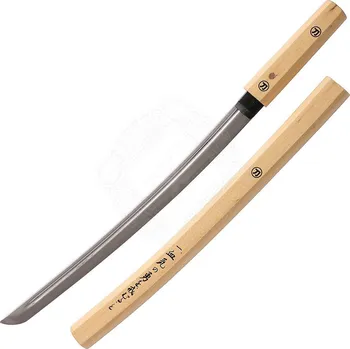 Replika zbraně Marto Wakizaši Shirasaya ze světlého přírodního dřeva