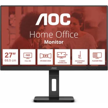 Monitor AOC MT IPS LCD WLED 27" 27E3QAF - IPS panel, 1920x1080, D-Sub, HDMI, DP, repro, pivot