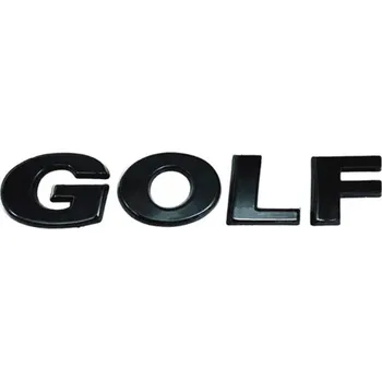 Znak automobilu Nápis na kapotu GOLF černý - samolepící