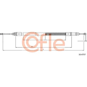 Lanko parkovací brzdy Tažné lanko, parkovací brzda COFLE 92.10.4737