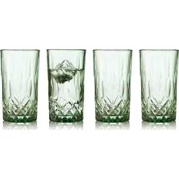 Sklenice Set 4 sklenic Highball Sorrento 38 cl, zelené - LYNGBY GLAS (Sorrento sada sklenic Highball 4 ks, zelené - LYNGBY GLAS)