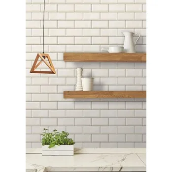 Obklad PVC obklad Ceramics SubwayTile bílý, šedý 67,5 x 400 cm