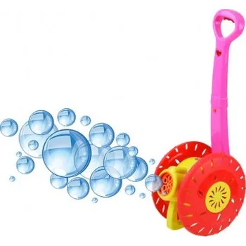 Bublifuk Tlačítko vypouští mýdlové bubliny, červené