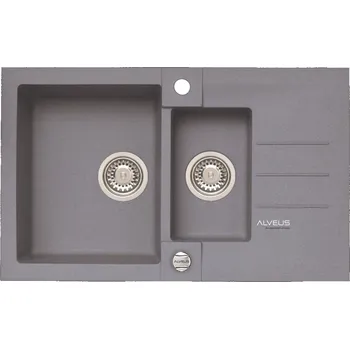 Granitový dřez Alveus ROCK 70 STEEL Set - různé typy baterií Dřez / Set: Dřez, Baterie: Bez baterie