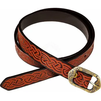 Karnevalový kostým Lord of Battles Kožený opasek "Keltský uzel", červeno-hnědý - Outlet