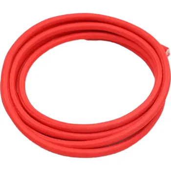 elektrický kabel Retro kabel kulatý, vodič s textilním obalem 2x0.75mm, červený