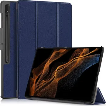 Příslušenství pro tablet Case chytré zavírací pouzdro na Samsung Galaxy Tab S9 Ultra/Tab S10 Ultra - tmavěmodré