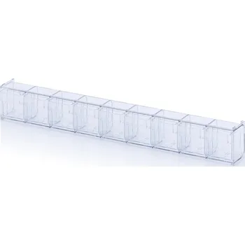 Sady vyklápěcích boxů 60 x 6,2 x 7,7 cm - Průhledná - materiál: PC - KKS 9 t