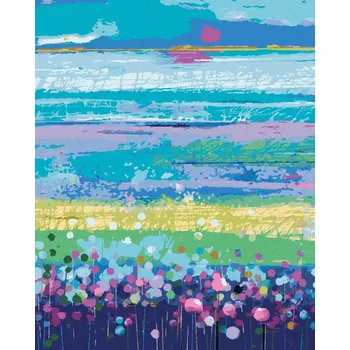Hračka Diamondi Diamantové malování - ABSTRAKTNÍ LOUKA Rozměr: 40x50 cm, Rámování: vypnuté plátno na rám