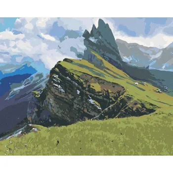 Hračka Diamondi Diamantové malování - HŘEBEN ODLE ODDĚLUJÍCÍ ÚDOLÍ Rozměr: 40x50 cm, Rámování: bez rámu a bez vypnutí plátna