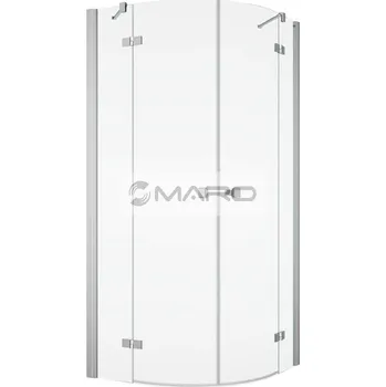 Smart30 Forum Kout sprchový čtvrtkruhový s dvoukřídlými dveřmi, R550, MAR 90 x 200 cm, profil: aluchrom, výplň: čiré sklo, MAR550905007