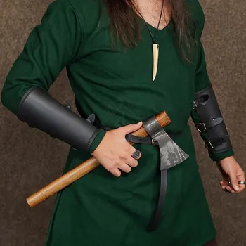 Karnevalový kostým House of Warfare Nátepníky z černé hlazené kůže