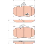Sada brzdových destiček, kotoučová brzda TRW GDB3398