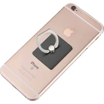 Univerzální hliníkový držák stojan PRSTEN pro mobilní telefony černý