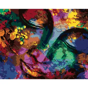 Hračka Diamondi Diamantové malování - ABSTRAKTNÍ BUDDHA Rozměr: 40x50 cm, Rámování: bez rámu a bez vypnutí plátna