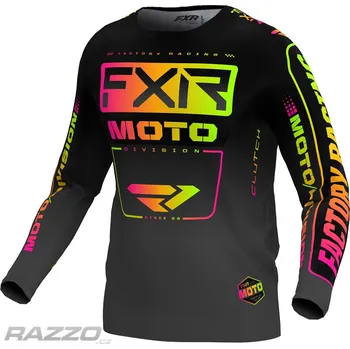 Moto dres Dětský dres FXR Clutch Jersey Kids Black Sherbert 2024 KXXS