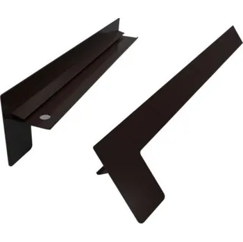 Parapet Koncovky z Alu 90 / 40 mm, pro montáž po omítce - RAL8019 hnědá / PÁR