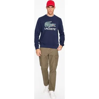 Pánská móda Lacoste Mikina SH1281 Tmavomodrá Regular Fit 5