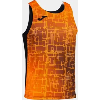 Pánské/Chlapecké tílko JOMA ELITE VIII TANK TOP BLACK ORANGE Velikost: S, Barva: BLACK-ORANGE