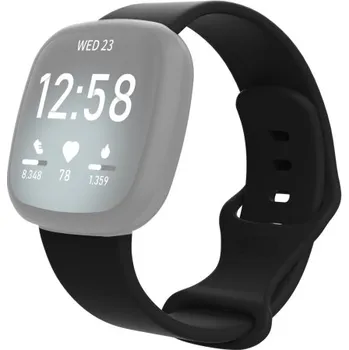 Ostatní příslušenství k chytrým hodinkám VSECHNONAMOBIL 38610 BUTTERFLY Silikonový řemínek pro Fitbit Versa 3 / Fitbit Sense černý