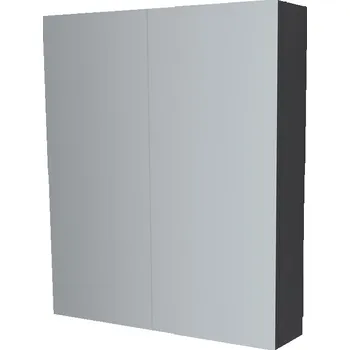Koupelnový nábytek Koupelnová skříňka zrcadlová 60 cm, galerka, 2 x dvířka, Multidecor, Černá Supermat