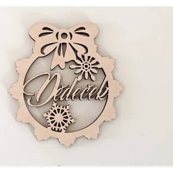 Vánoční dekorace MAJADESIGN Vánoční ozdoba - vyřezávaná se JMÉNEM - dědeček Velikost ozdoby: 14 cm