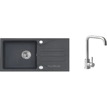 Alveus Galapagos 30 ČERNÁ Set - různé typy baterií Dřez / Set: Set, Baterie: Set Angle