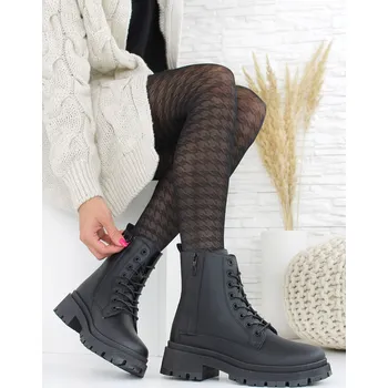 Dámská zimní obuv Cathay moda Černé kotníkové boty 3551-1B Velikost: 38