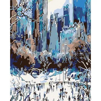 Diamondi Diamantové malování - BRUSLENÍ V NEW YORKU Rozměr: 40x50 cm, Rámování: bez rámu a bez vypnutí plátna