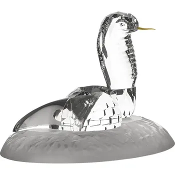 Preciosa Skleněná figurka Kobra se zlatým jazykem z českého křišťálu Preciosa 0739 10