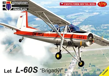 Plastikový model Kovozávody Prostějov Let L-60S Brigadýr 1:72