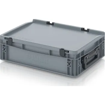 paleta Euro přepravky kufry 2GS 40 x 30 x 13,5 cm - Stříbrošedá - materiál: PP - ED 43/12 HG 2G