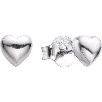 Náušnice NUBIS® Stříbrné náušnice srdíčka - NB-3861