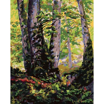 Diamondi Diamantové malování - TŘI BUKY (PAUL RANSON) Rozměr: 40x50 cm, Rámování: bez rámu a bez vypnutí plátna