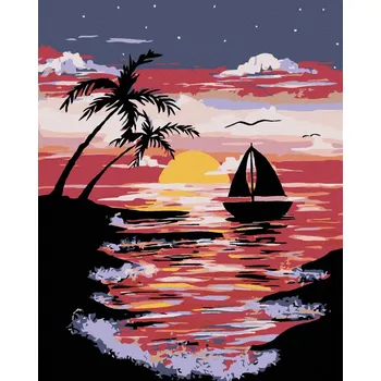 Hračka Diamondi Diamantové malování - PLACHETNICE V ODLIVU Rozměr: 40x50 cm, Rámování: bez rámu a bez vypnutí plátna