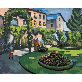 Hračka Diamondi Diamantové malování - ZAHRADA (AUGUST MACKE) Rozměr: 40x50 cm, Rámování: bez rámu a bez vypnutí plátna