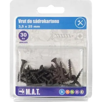 Vrut Mat Vrut do sádrokar.3,5x25mm hrubý z.,f. (30ks)