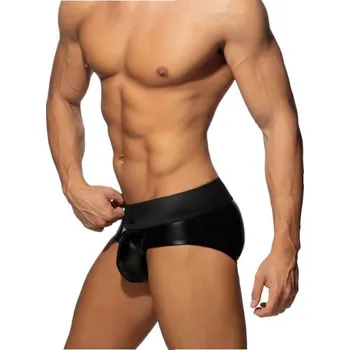 Pánské erotické prádlo Slipy AD Fetish ADF133 Front Zip Rub Brief černé XL, pánské push-up slipy se zipem a erekčním kroužkem
