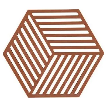 Hrnec Silikonová podložka pod horké HEXAGON Warm Terracotta - ZONE DENMARK (Podložka pod hrnec HEXAGON, Terracotta - ZONE DENMARK)
