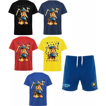 Letní polyesterový set Chase z Paw Patrol Barva: Červená, Velikost: 12/13let - 146/158