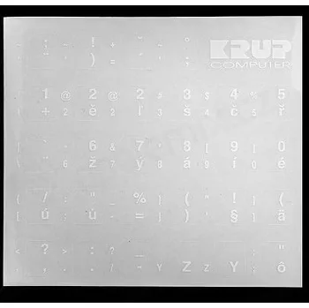 Náhradní klávesnice pro notebook české přelepky na klávesnici bílé