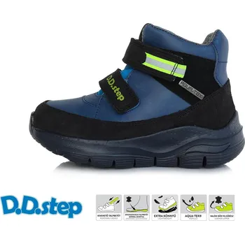 Chlapecká zimní obuv D.D.STEP F651-376A Barva: Modrá, Velikost: 26