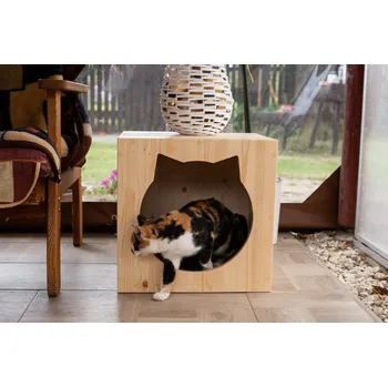 Pelíšek pro psa SvětTlapky Pelíšek Kostka Volba dřeva / odstínu: Olše dřevina