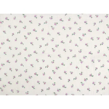 Mušelín / dvojitá gázovina květinky, barva Off White