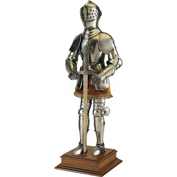 Replika zbraně Marto Rytířská zbroj ze zlatého věku Toleda s mečem – exkluzivní sběratelská soška, 61 cm