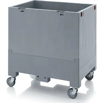 paleta Skládací velkoobjemové kontejnery 80 x 60 x 89 cm, 4 kolečka - Stříbrošedá - materiál: 1A-nový materiál - GLT 86/83R