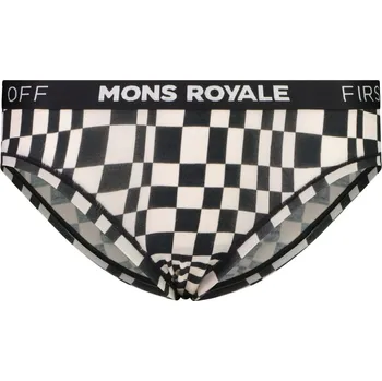 Pánské termo spodní prádlo Merino kalhotky MONS ROYALE FOLO BRIEF WMNS checkers Velikost: XL