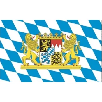 Vlajka Bavorsko s velkým znakem 30 x 45 cm na tyčce