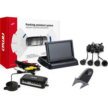 Parkovací asistent Parkovací asistent TFT02 4,3" s kamerou HD-502-IR 4 senzory černá "GOLD", , ,